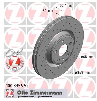 Zimmermann Tarcza hamulcowa 100.3356.52