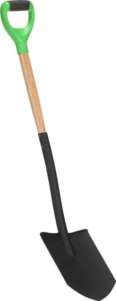 vidaXL Łopata z uchwytem w kształcie D stal i drewno liściaste 146143