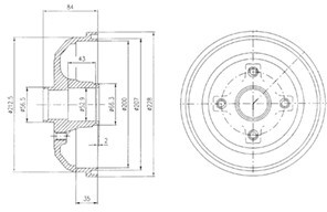 DELPHI Bęben hamulcowy BF471