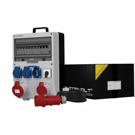 Doktorvolt Rozdzielnica TD-S/FI 32A 16A 3x230V SKH łącznik krzywkowy 0-1 z kablem 0014 DV-0014-F