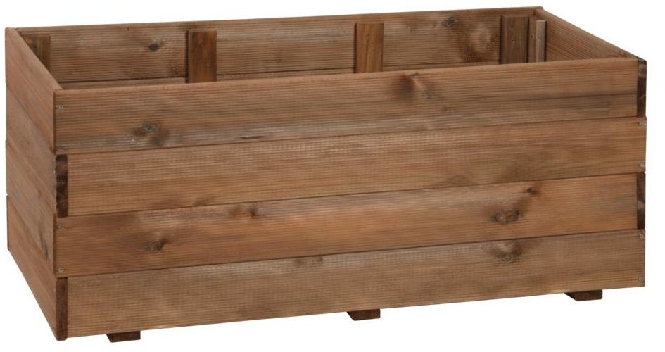 NATERIAL Donica duża drewniana Nive 90x40x37 cm brązowa Naterial