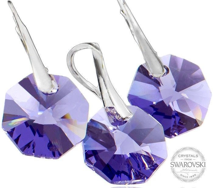 Arande PROMOCJA! SWAROVSKI piękny komplet SREBRO TANZANITE 700395