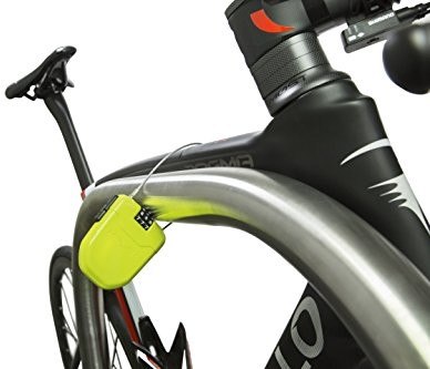 Hiplok FX Flex zamek liczb do roweru Cable Lock kompaktowy łatwe mocowanie Clip Przenośny spodni, HL-Loc-0051, żółty, jeden rozmiar FX1LI_Lime