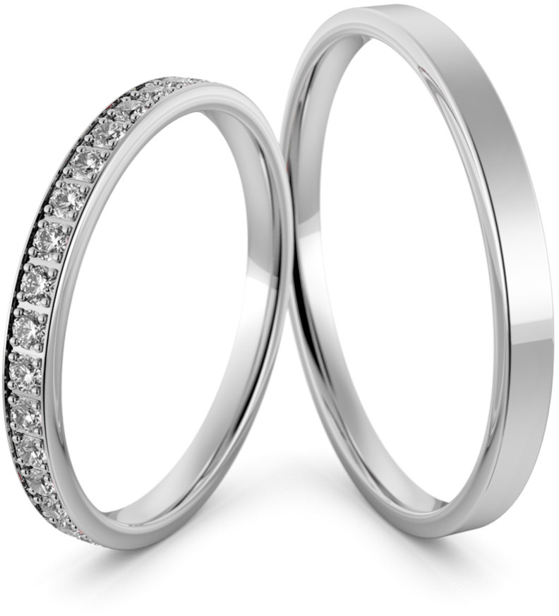 Eminence Obrączki srebrne delikatne z cyrkoniami - wzór Ag-476 Ag-476