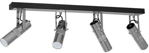 Luminex Plafon Salva 8346 lampa sufitowa 4x8W GU10 chrom czarny