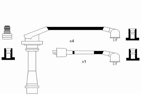 NGK Zestaw przewodów zapłonowych NGK 0348