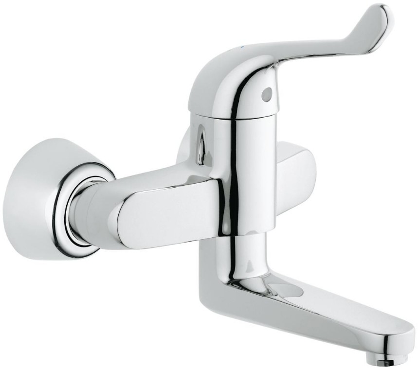 Grohe Euroeco Special/SSC Jednouchwytowa bateria umywalkowa natynkowa z bezpiecznym mieszaczem wysięg 19,7 cm chrom 32792000