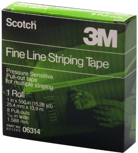 3M 3 m Scotch mmm6314 Fine Line striping Tape  8 Pull outs 06314