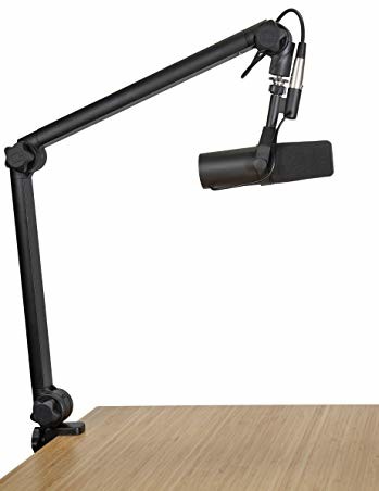 Gator Frameworks Deluxe stojak mikrofonowy na biurko do podcastów i nagrywania; zintegrowany kabel XLR GFWMICBCBM3000 GFWMICBCBM3000