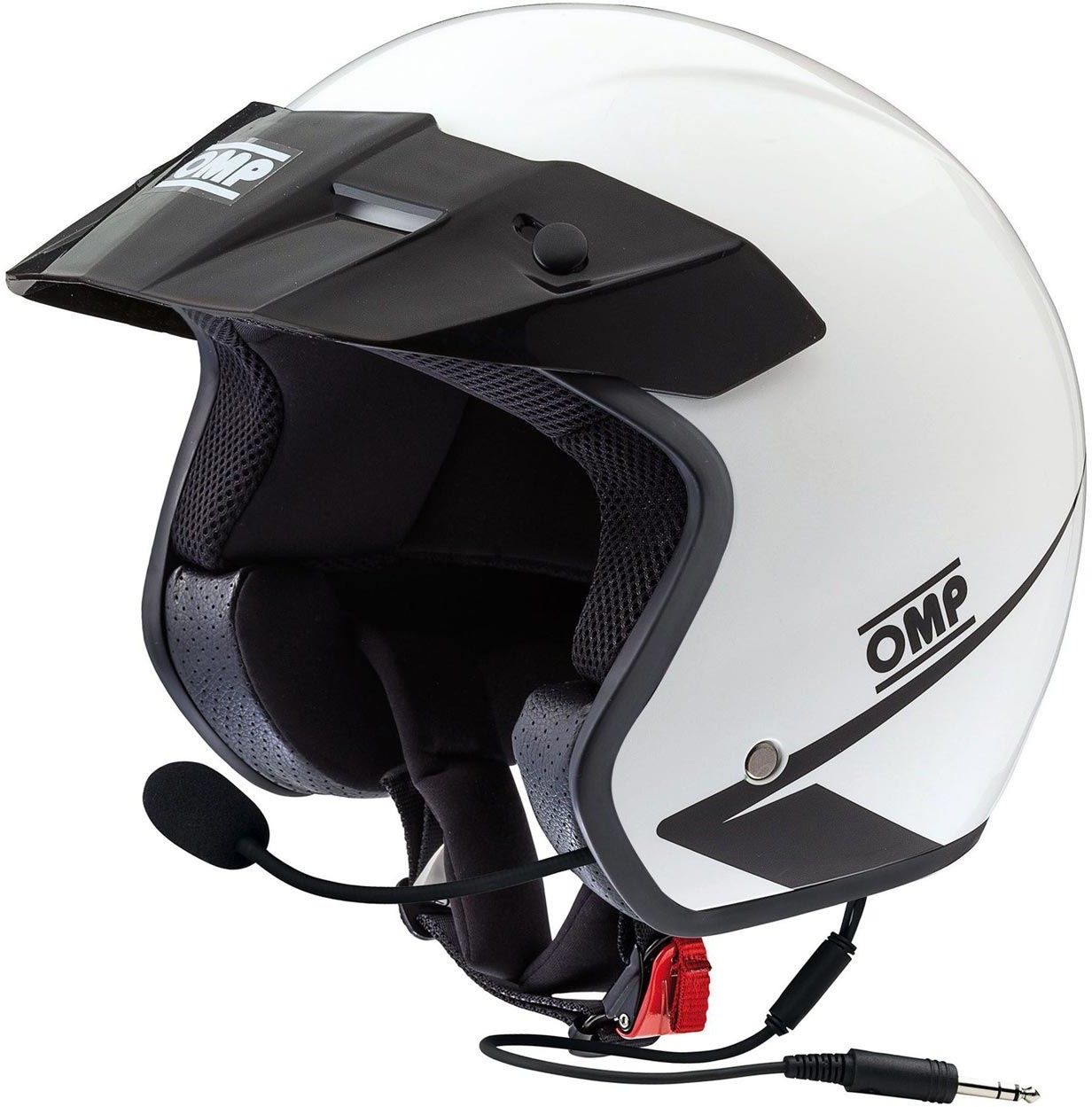 OMP Racing Kask otwarty z interkomem STAR-J biały SC607I020S