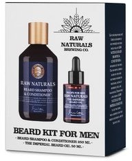 Recipe for Men Zestaw prezentowy mydło i olejek do brody Recipe for Men Raw Naturals Beard Kit RAW-BEARD