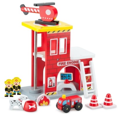 New Classic Toys New Classic Toys: Drewniana remiza strażacka E872-7756C