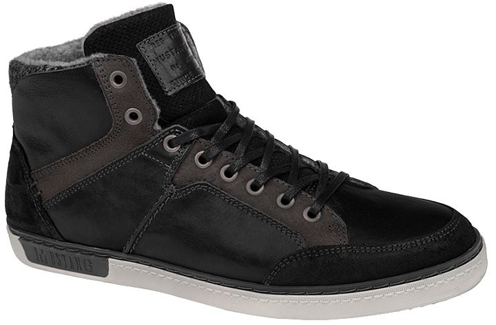 Mustang Trzewiki Sneakersy 35A042 4866-503-9 Schwarz Czarne zimowe 41006