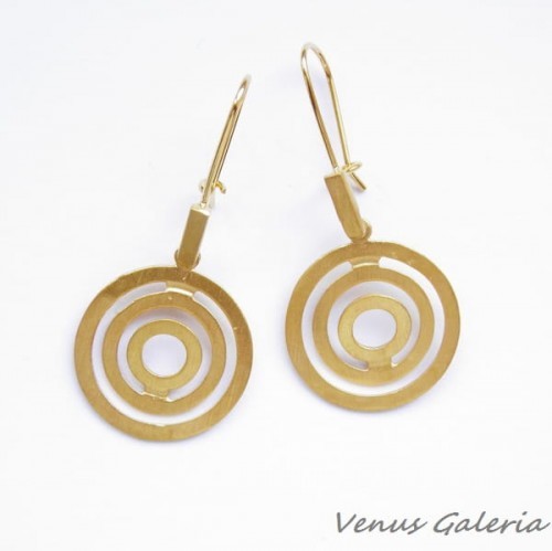 Kolczyki srebrne pozłacane - Oval mały 1232