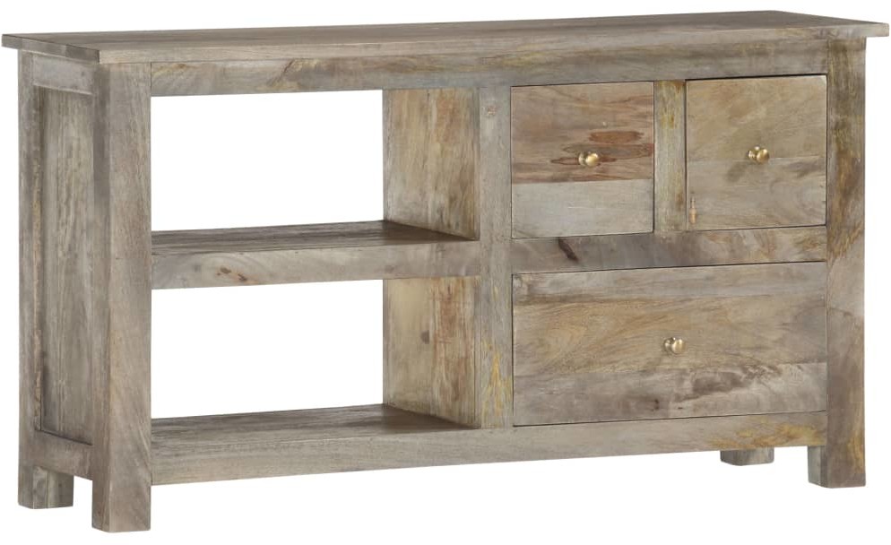 vidaXL Szafka pod TV, 110x30x55 cm, lite drewno mango