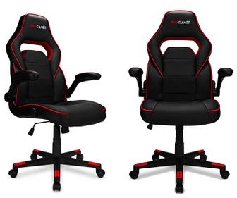 PRO-GAMER YUMISU Fotel gamingowy Kubełkowy dla gracza Podkładka PRO-GAMER STRIKE CZERWONY