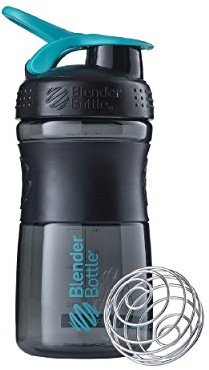 CTM BlenderBottle Sport Mixer Tritan Shaker | Protein Shaker | Fitness Shaker | BPA za darmo | z BlenderBall | 590ml - Czarny turkusowy 500011