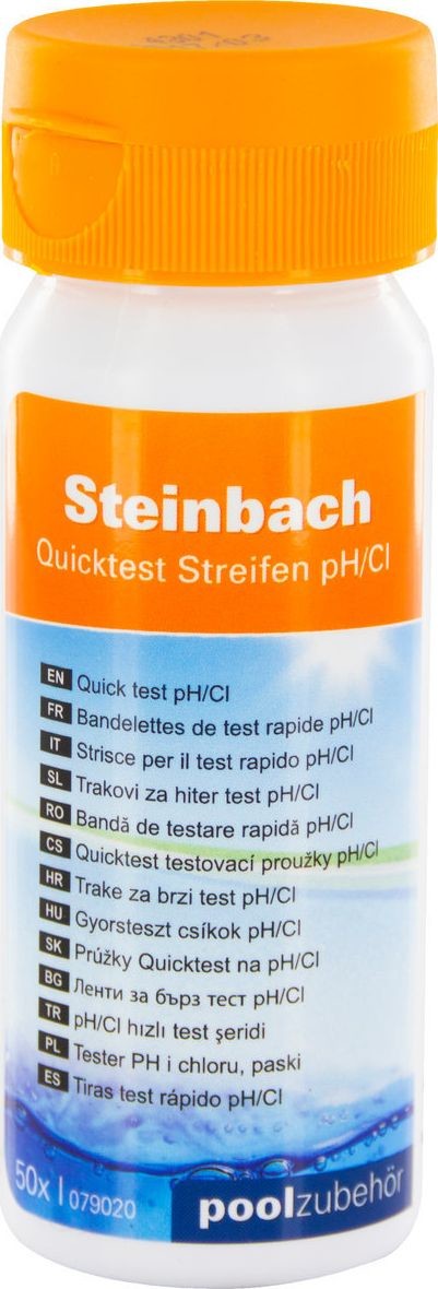 Steinbach Vertriebsgmbh Steinbach Vertriebsgmbh Steinbach Quick test strip pH free chlorine water tester 50 test strips 079020