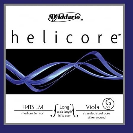 D'Addario H411-LL Helicore Viola pojedyncza gitary 'A' aluminiowy owinięta H413 LM
