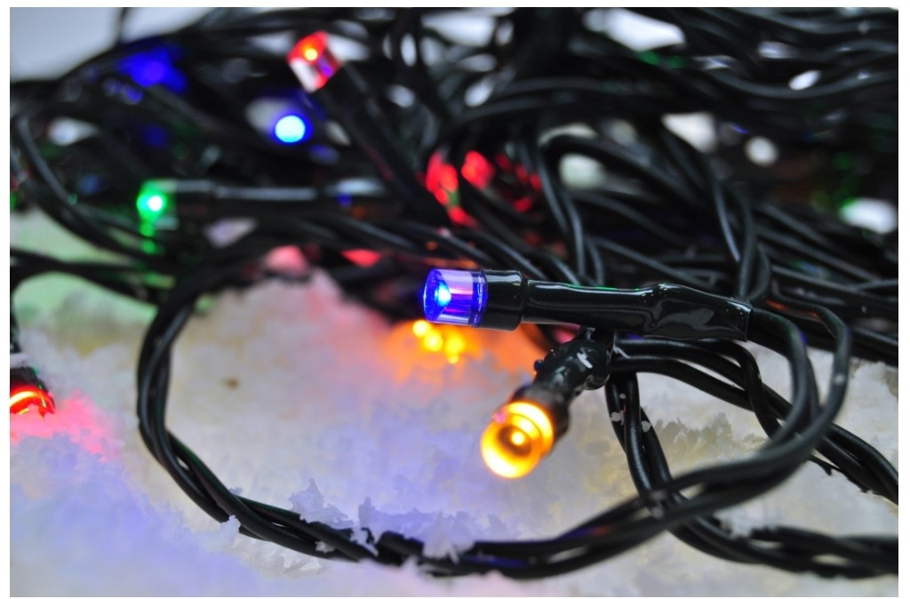 Solight LED Łańcuch świąteczny zewnętrzny 200xLED/230V 20m IP44 kolorowy