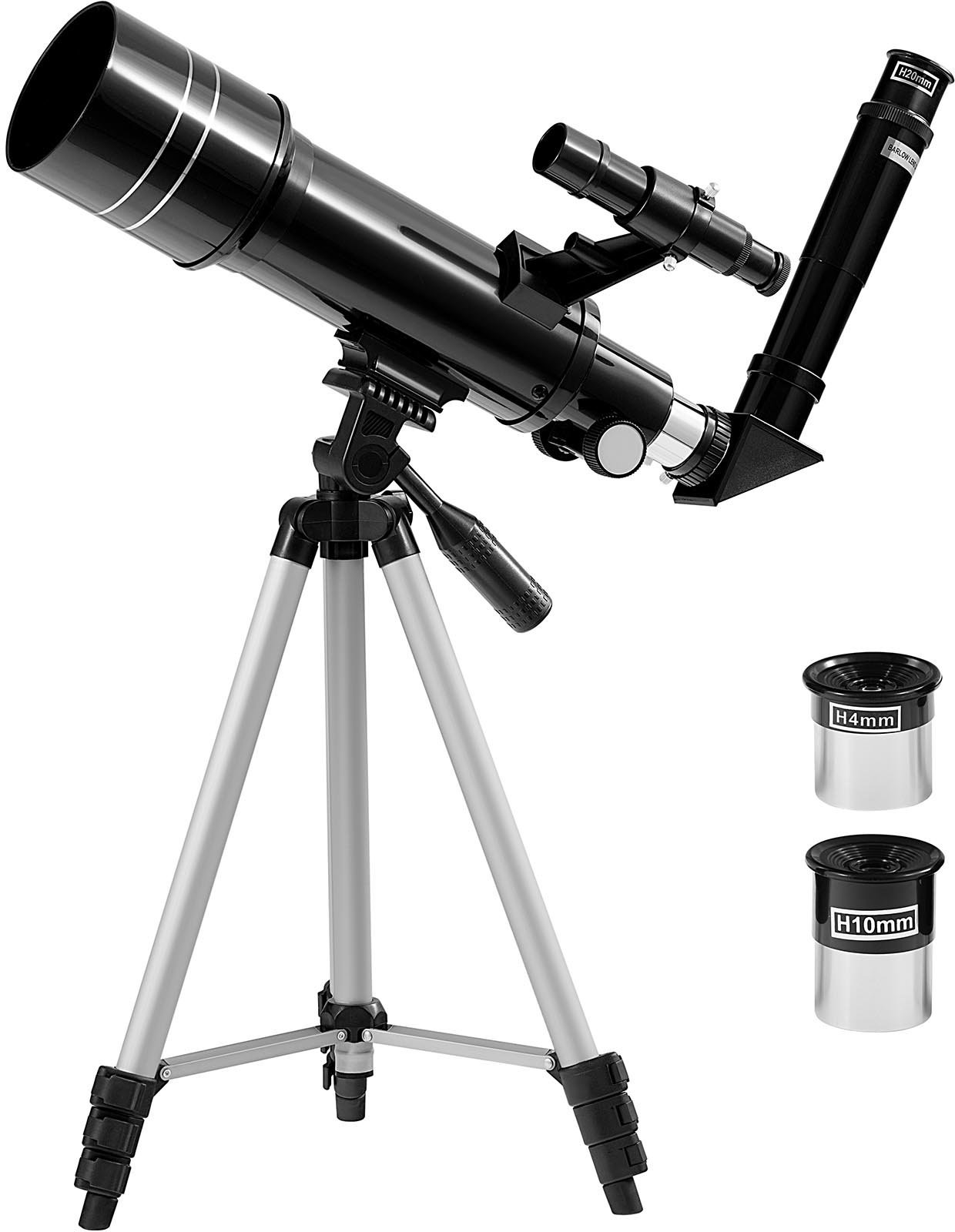 Uniprodo Teleskop refraktor 70 mm 400 mm statyw UNI_TELESCOPE_03
