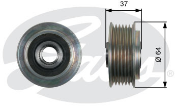 GATES Alternator - sprzęgło jednokierunkowe GATES OAP7160