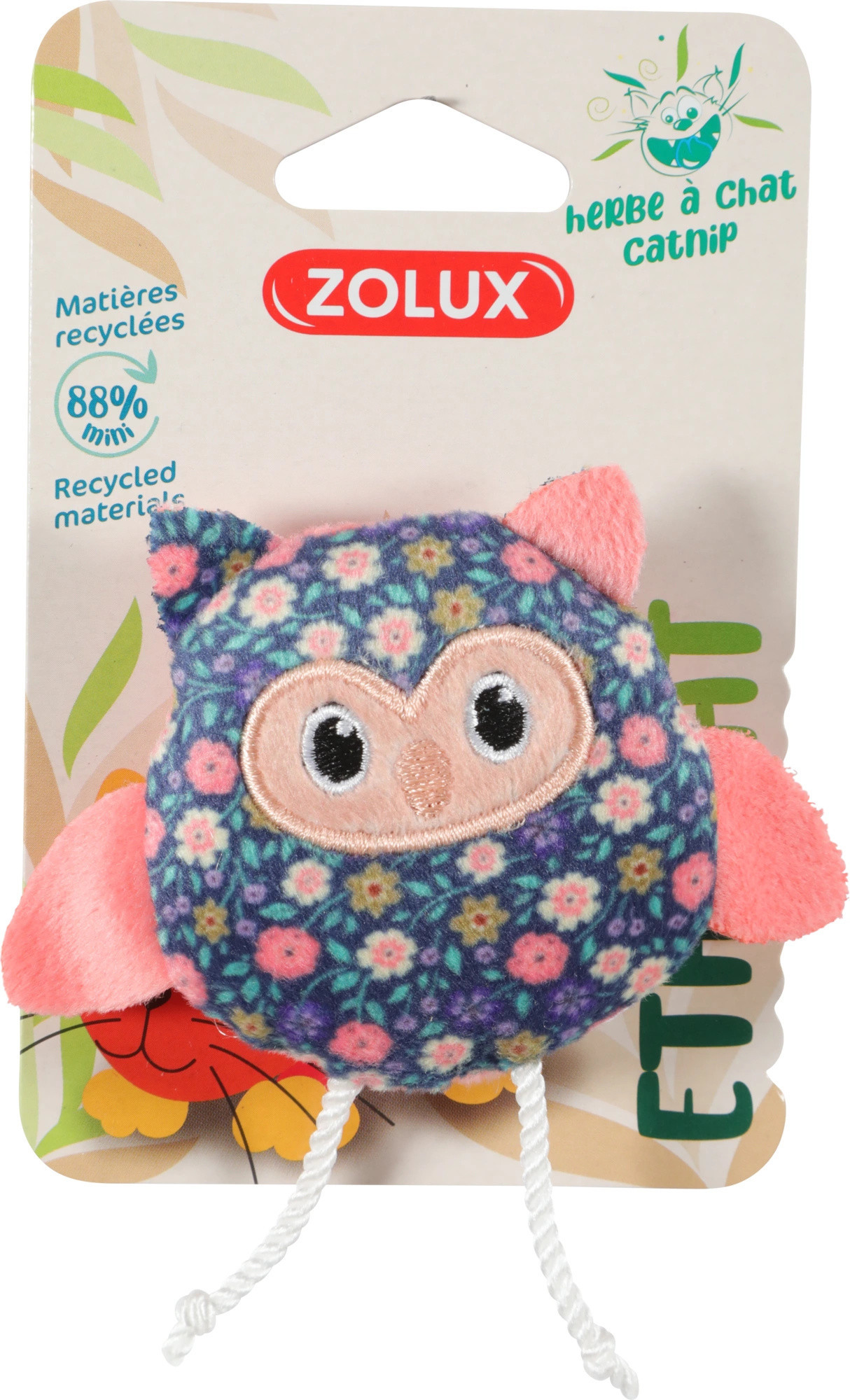 Zolux Zabawka dla kota ETHICAT sowa kwiaty 580755