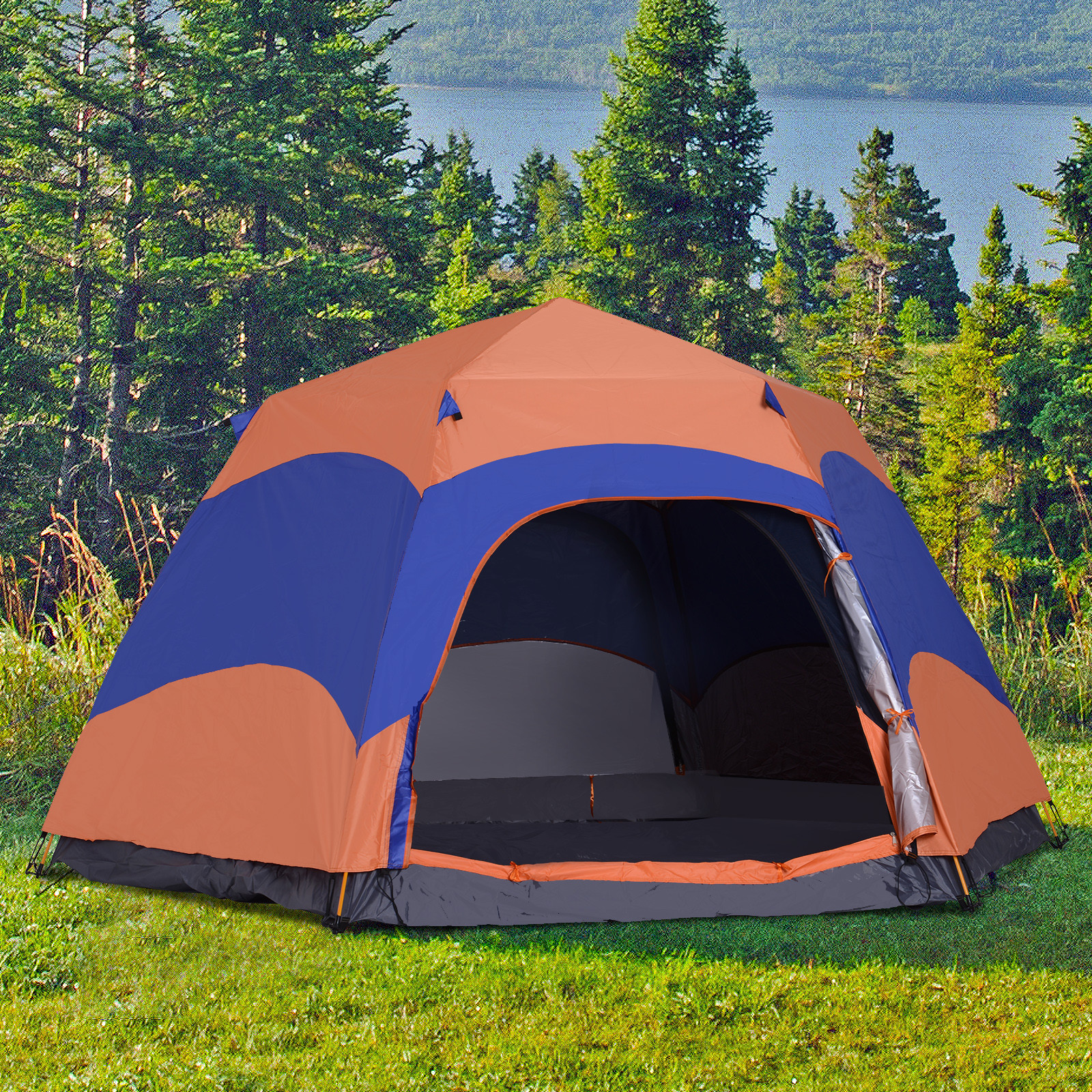 Outdoor Outsunny Outsunny NAMIOT QUICK-UP PODWÓJNA ŚCIANA wodoodporny z torbą i moskitierą 4250871267439