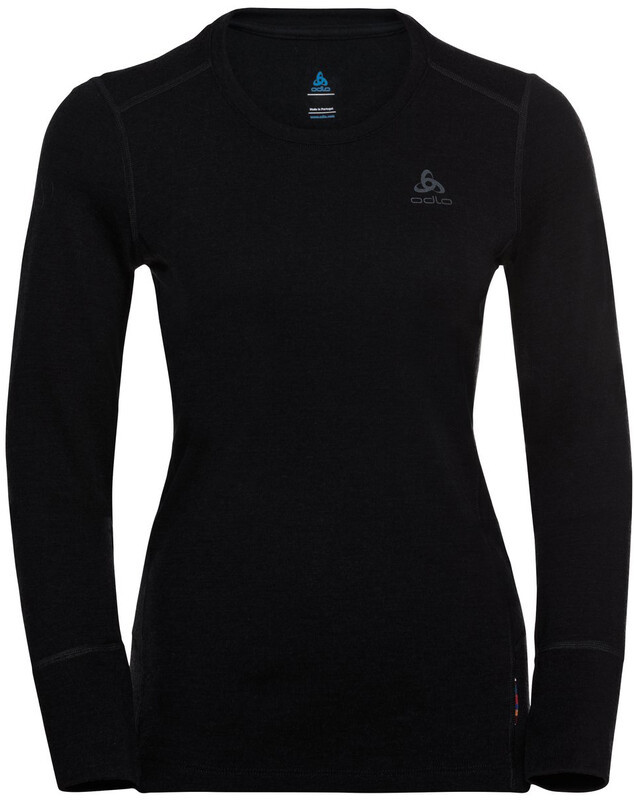 Odlo Merino 260 Top Crew Neck L/S Women, czarny XL 2021 Koszulki bazowe termiczne i narciarskie 110971-15000-XL
