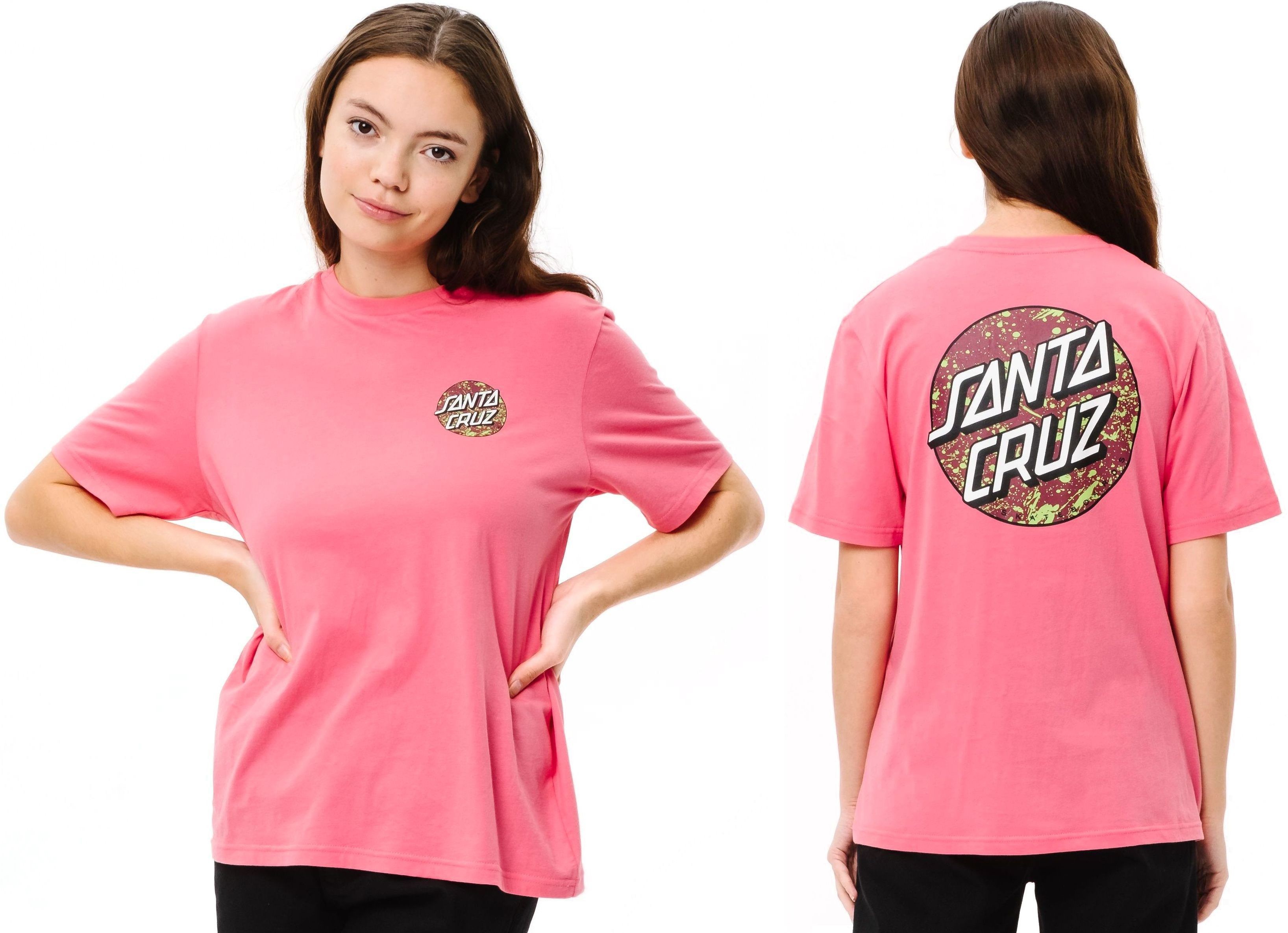 Santa Cruz t-shirt damski SPECKLED DOT TEE Pink Lemonade