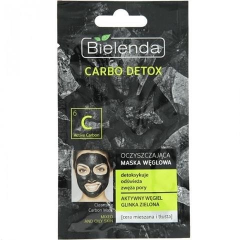 Bielenda Carbo Detox oczyszczająca maska węglowa dla cery mieszanej i tłustej 8g 46235-uniw
