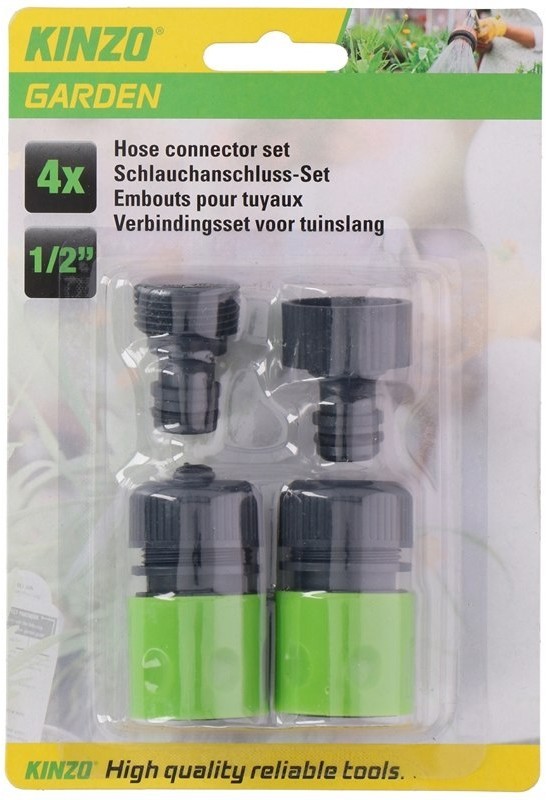 KINZO Kinzo - Złącza do węża ogrodowego 1/2 4 szt. 8711252131375