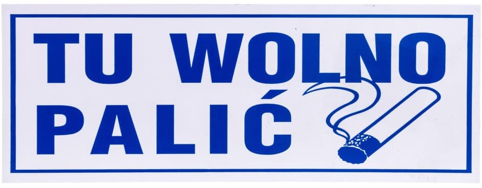 ANRO Tabliczka ostrzegawcza Tu wolno palić 50/T/P