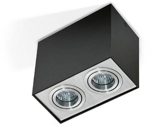 Azzardo Plafon ELOY 2 black/aluminium AZ 1355 | GM4204-BK-ALU)