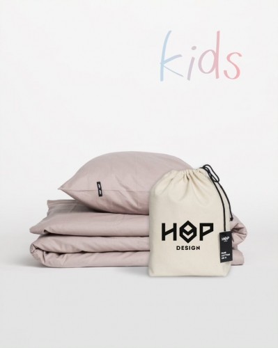 HOP DESIGN Pościel Perkal 90x120 Hop Design Kids Pure Brudny Róż 3E5A-8067E