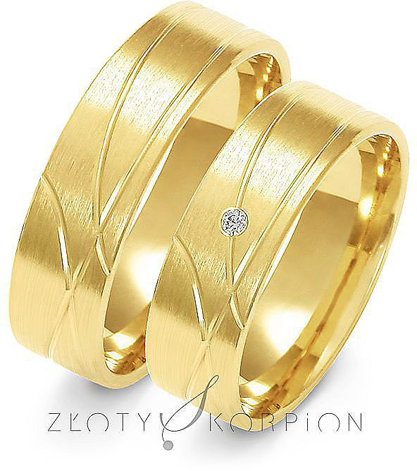 Złoty Skorpion Obrączki ślubne Złoty Skorpion wzór Au-A134 Au-A134