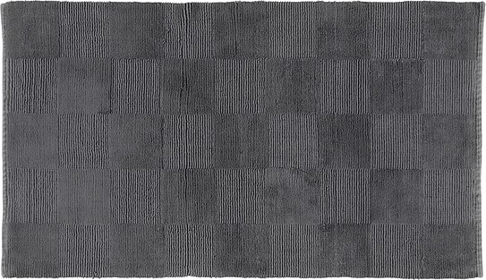 Cawo Dywanik łazienkowy szachownica 60 x 100 cm antracytowy tkany ręcznie 1005 774 60/100
