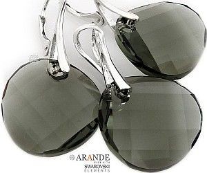 Arande Swarovski Piękny Komplet Black Diamond Srebro 2172269722