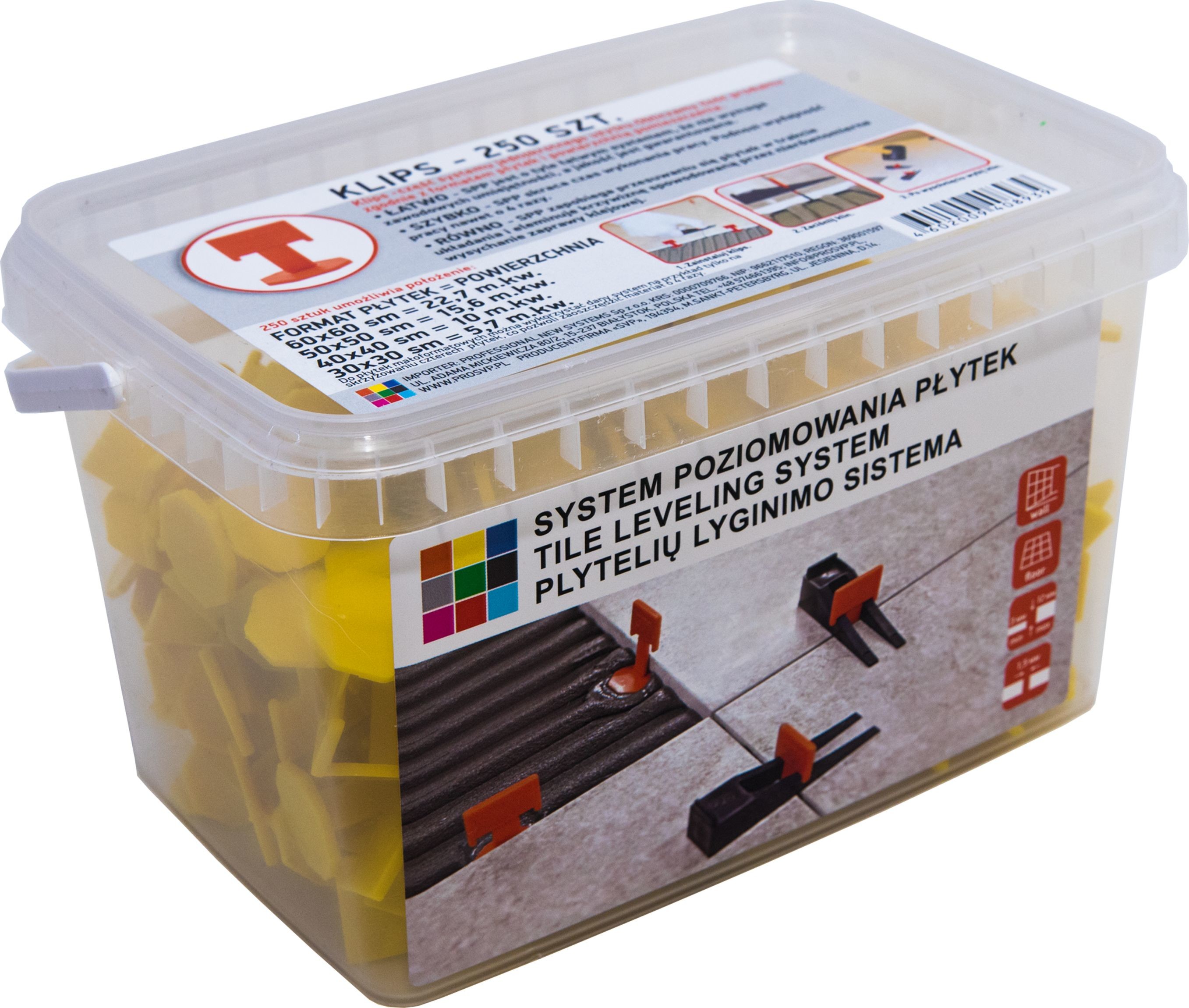 Ooo opg klipsy do poziomowania płytek 0.9 mm. svp 500 (szt).