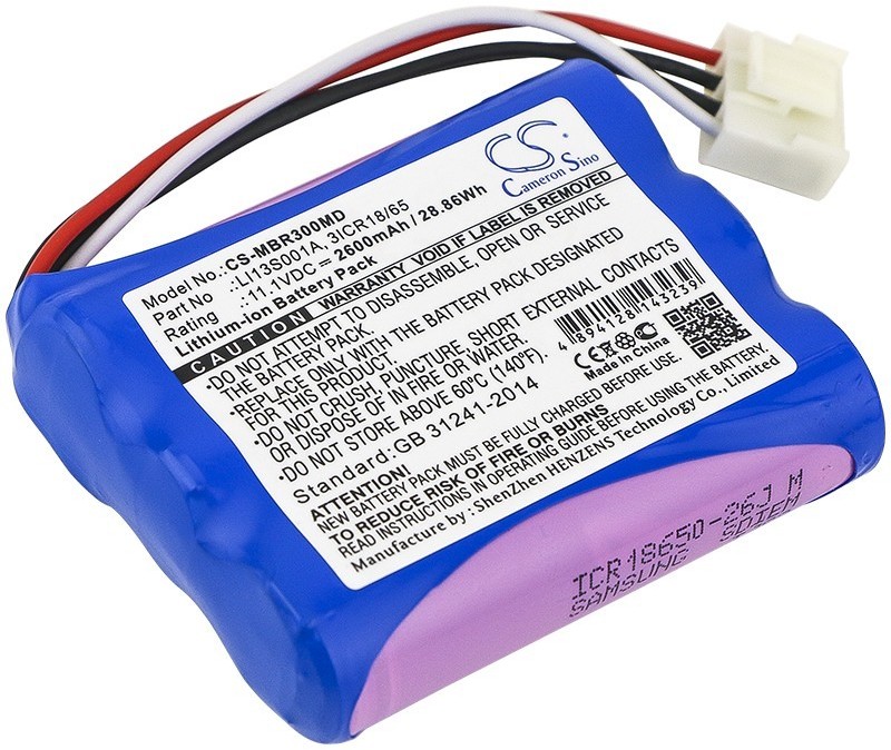 Cameron Sino Mindray BeneHeart R3 LI13S001A 2600mAh 28.86Wh Li-Ion 11.1V Cameron Sino)