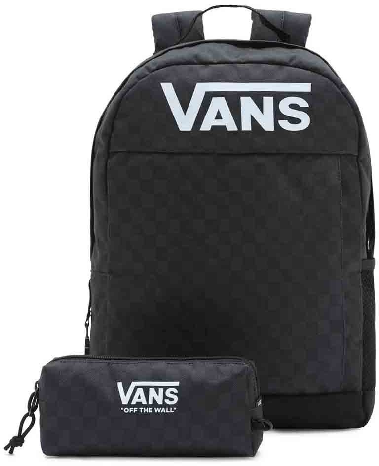 Vans Zestaw plecak szkolny Vans Skool + doczepiany piórnik - black / charcoal VN0A5FOKBA51