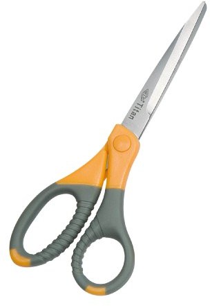 Wedo 9857 nożyczki do skórek (Titan Plus, 7-calowy (17,7 cm) ze stali nierdzewnej) Szary/żółty 1803012