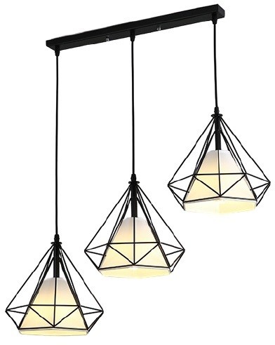 ABIGALI Lampa wisząca Diament Abigali Diamond III L ABIGALI-CHNR3L-E27