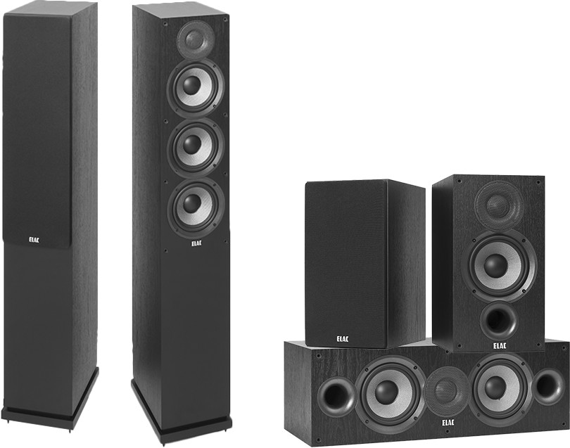 Elac Debut 2.0 F5.2 czarny + Debut 2.0 B5.2 czarny + Debut 2.0 C5.2 czarny
