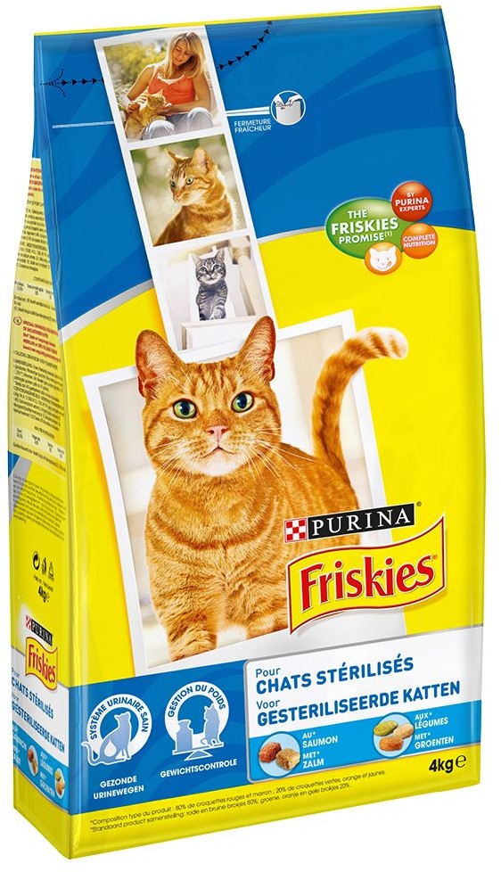 Purina Friskies Sterilized Cats łosoś z warzywami 2 x 4 kg