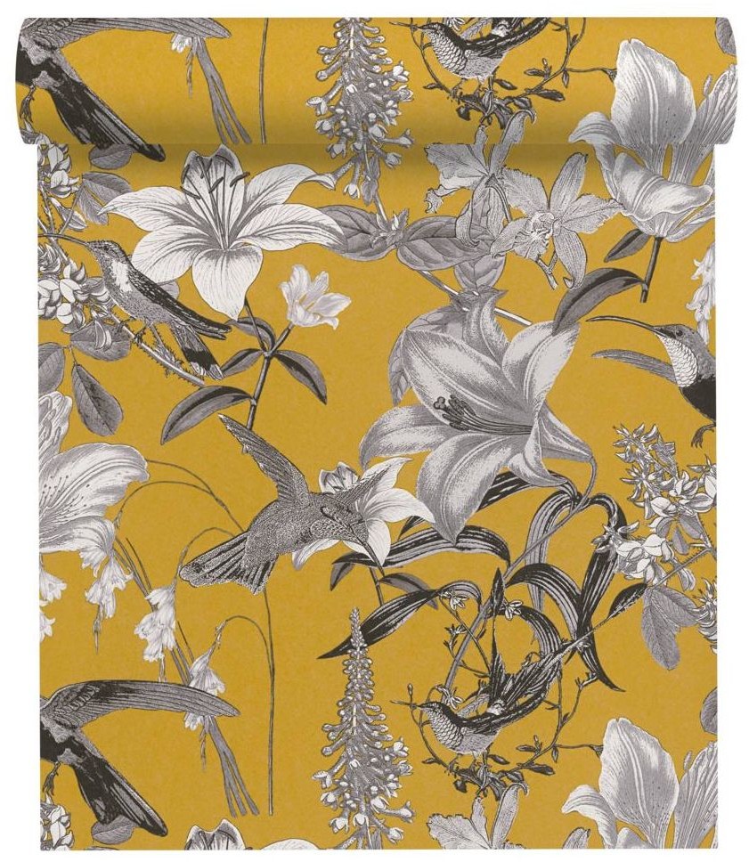 Tapeta Jungle Chic 377013 żółta winylowa na flizelinie