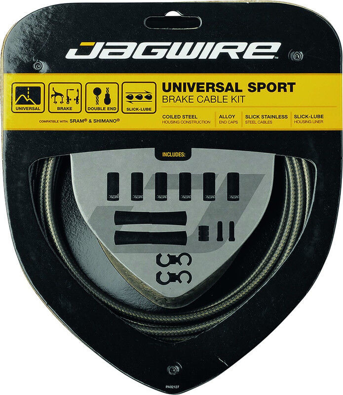 Jagwire Jagwire Sport Uniwersalny zestaw przewodów hamulcowych do Shimano/SRAM, carbon silver 2020 Linki i osłonki hamulcowe