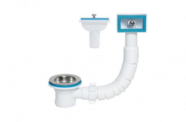 TYCNER Spust zlewozmywakowy Z PRZELEWEM