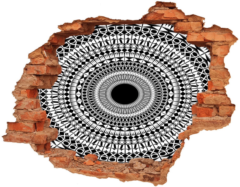 Wallmuralia.pl Dziura 3d fototapeta naklejka Ornamenty okrąg