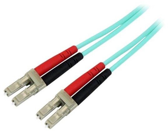 StarTech com 15m OM3 LC to LC Multimode Duplex Fiber Optic Patch Cable - patch cable - 15 m - aqua A50FBLCLC15